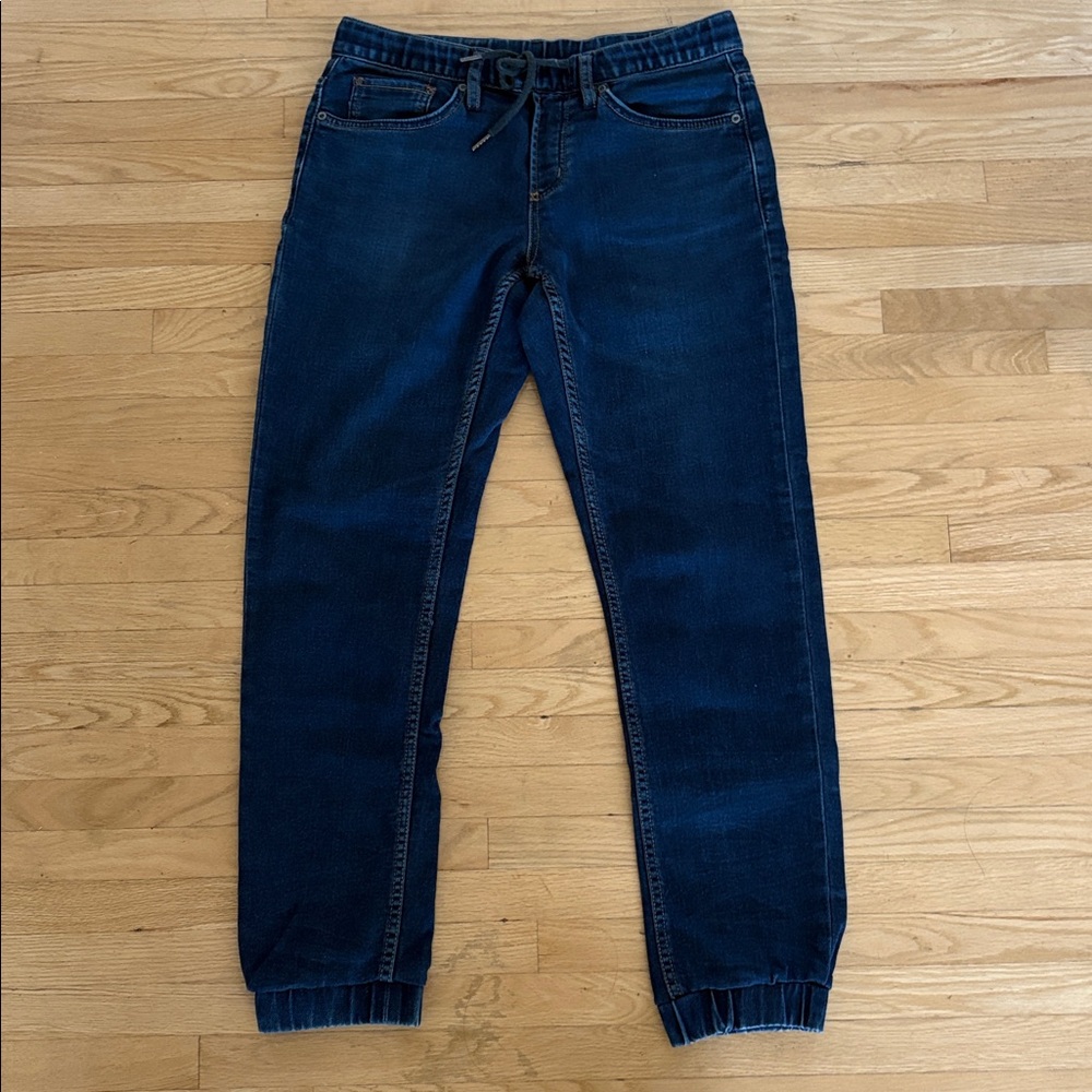 Men Buffalo David Bitton Dark Blue Denim Jogger Pants sz30